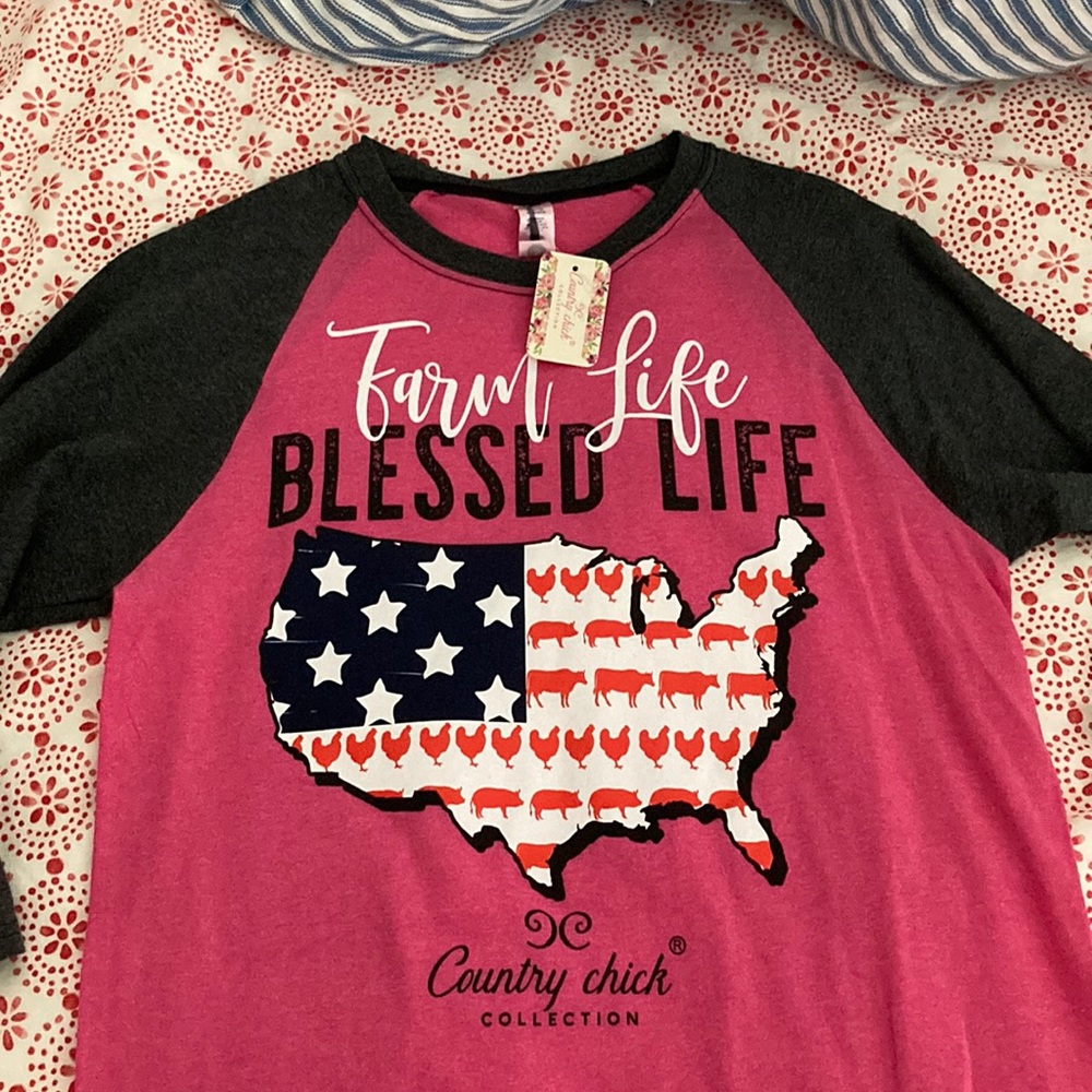 Womens 3/4 baseball style shirt